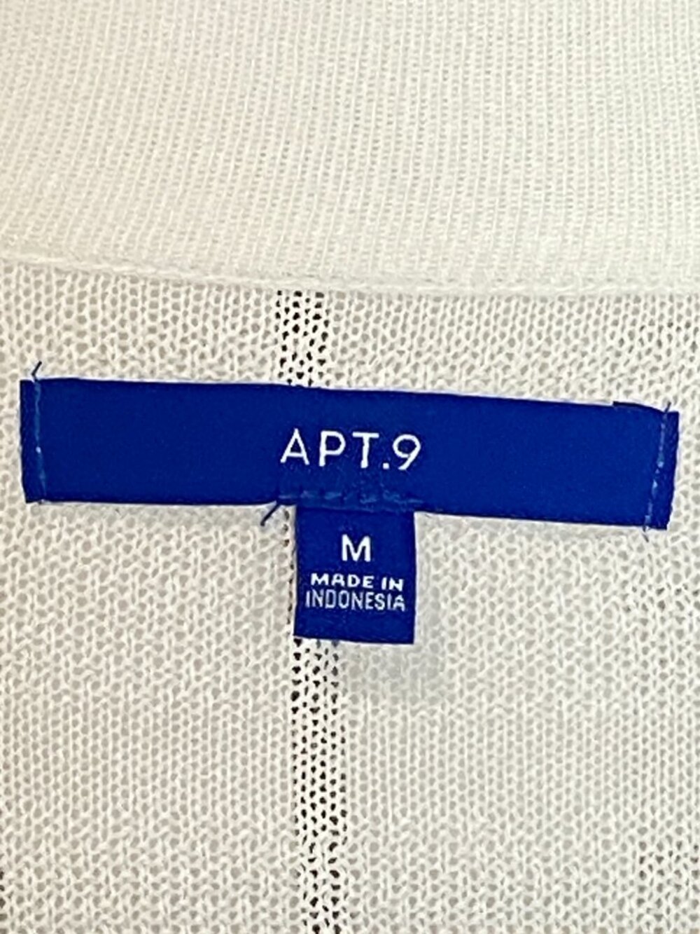 Apt. 9 Open Front Textured Knit Cardigan Lightweight White Medium - Picture 7 of 7